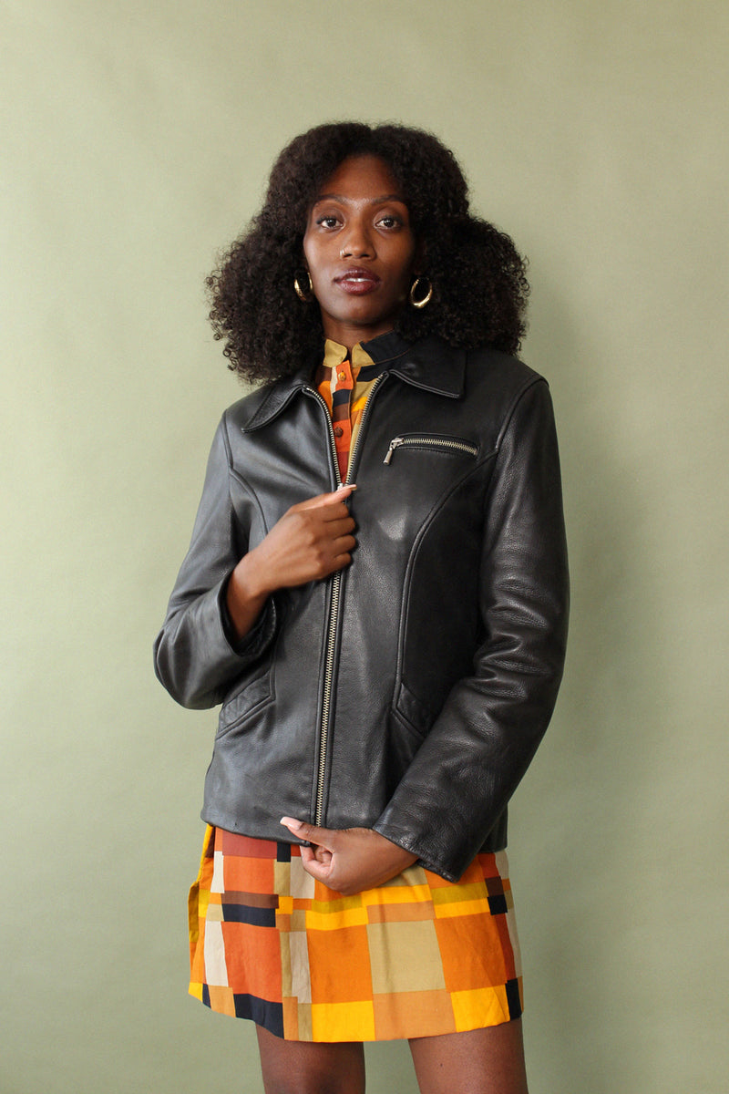 Tough Leather Zip Jacket S