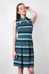 Aqua Zigzag Dress S