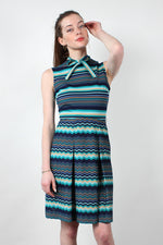 Aqua Zigzag Dress S