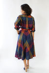 Jeweltone Plaid Shirtdress M