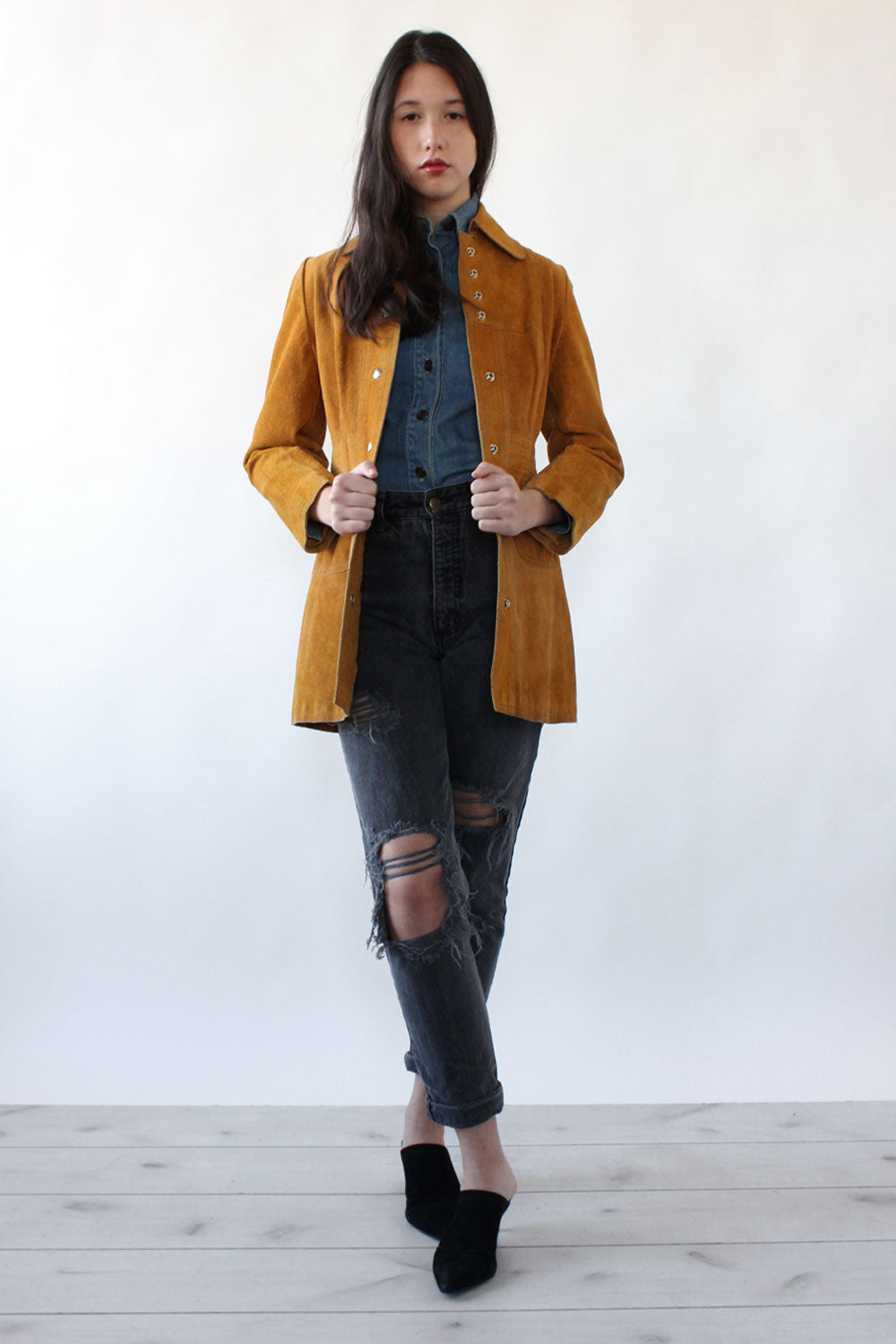 Honey Suede Fitted Jacket XS