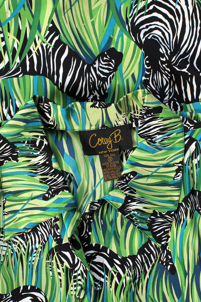 Zebra In The Jungle Print Blouse M/L