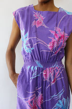 Purple Palm Jumpsuit M
