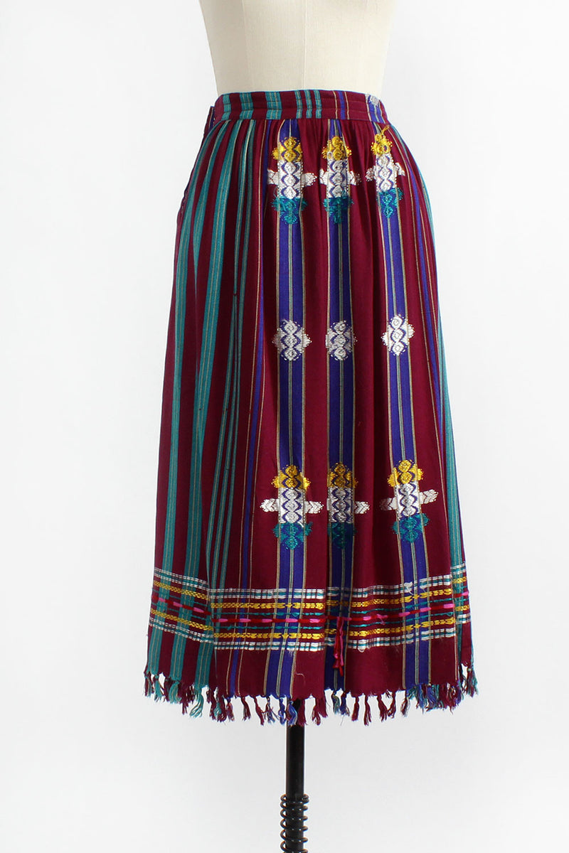 Mulberry Fringe Skirt S