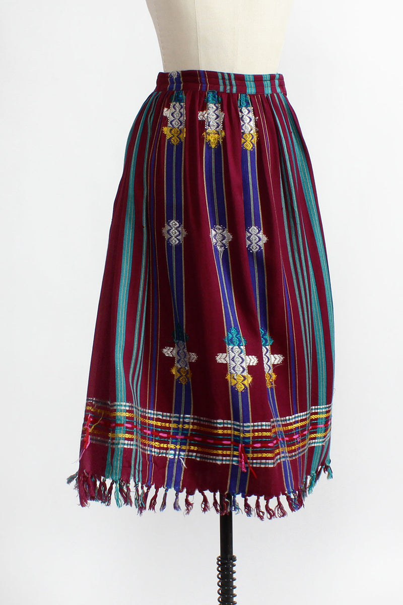 Mulberry Fringe Skirt S