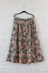 Dreamy Floral Silk Skirt XL