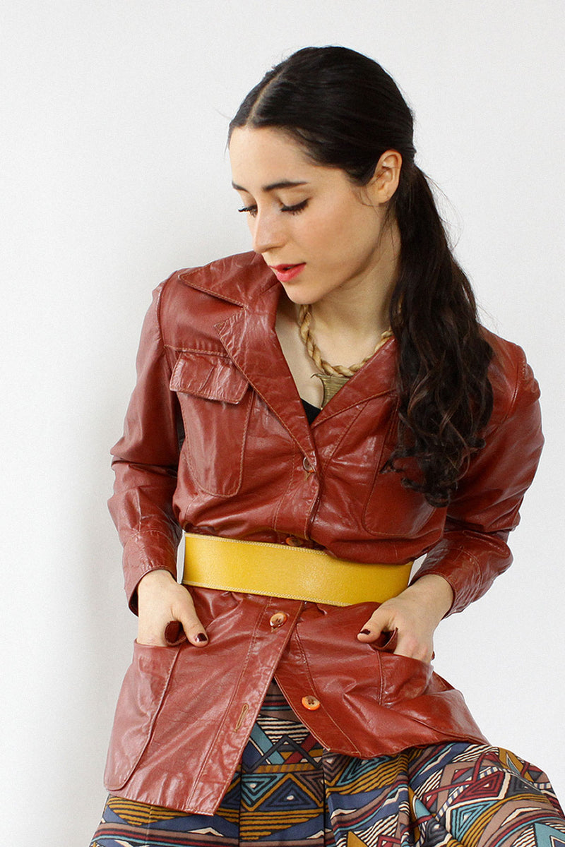 Brick Leather Jacket XS/S