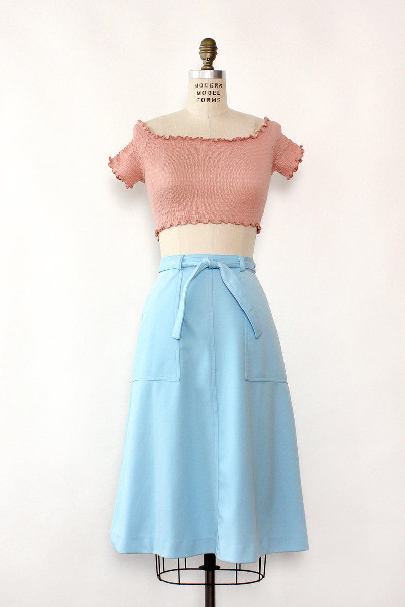 Sky Blue Wrap Skirt M/L