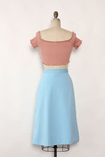 Sky Blue Wrap Skirt M/L