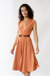Apricot Pleated Dress S/M