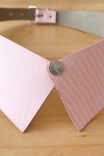 Notched Embossed Pink Belt S-L