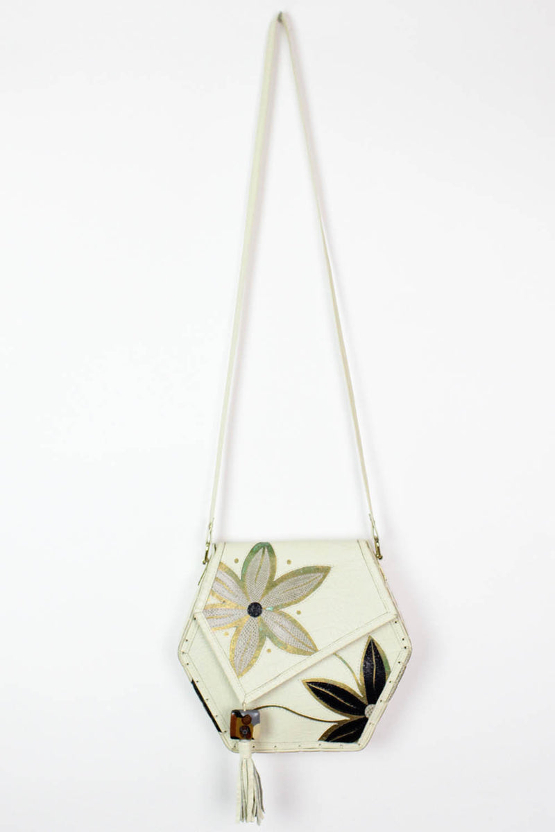 Mille Fiori Metallic Floral Boxy Crossbody Bag