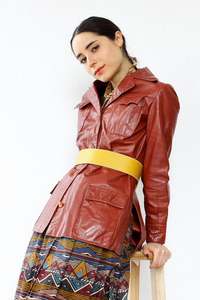 Brick Leather Jacket XS/S
