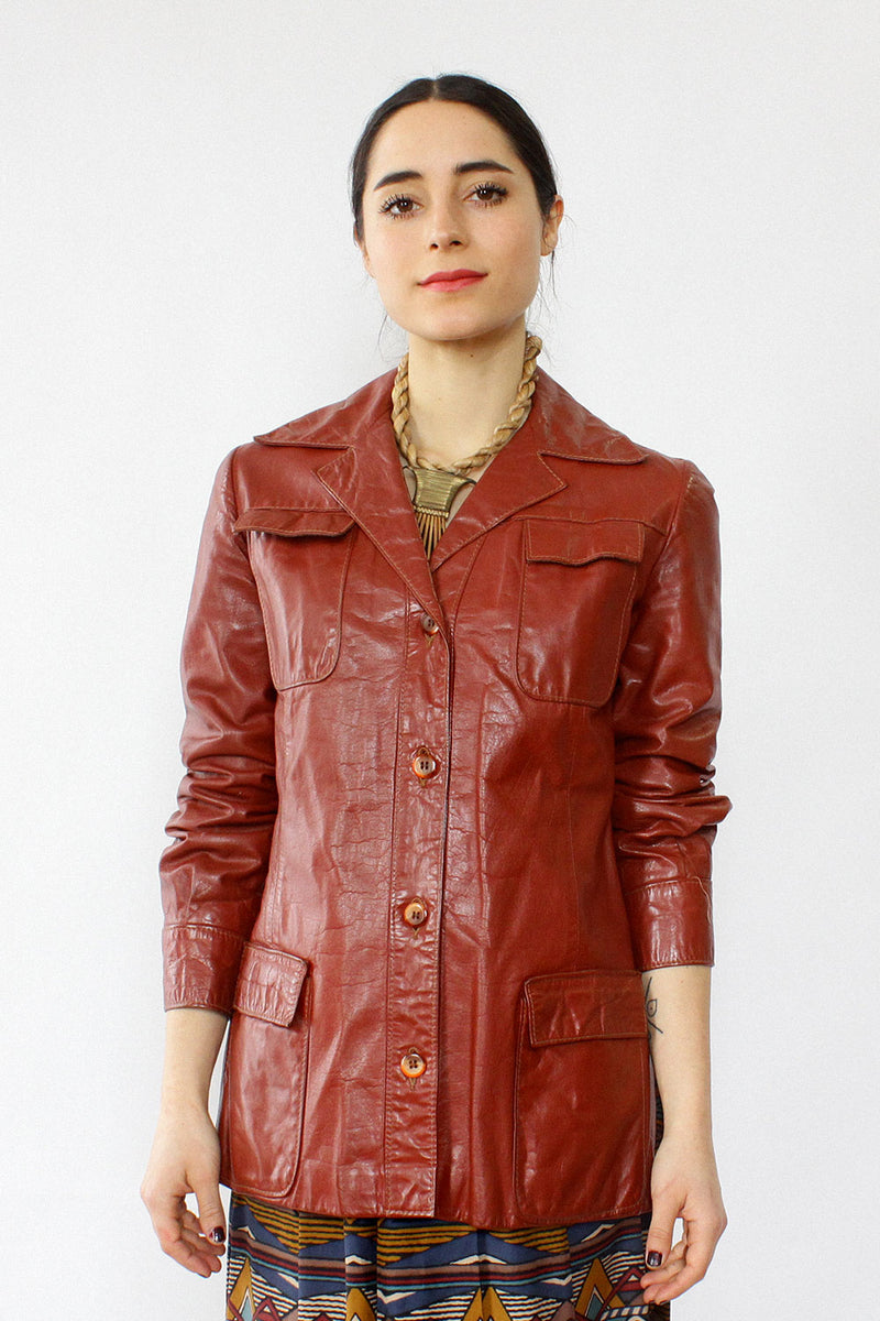 Brick Leather Jacket XS/S