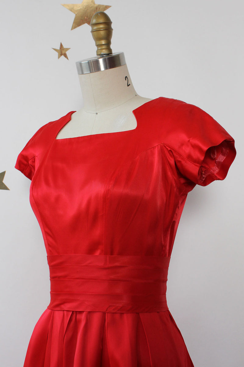 Gigi Young Ruby Satin Dress XS