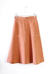 70s Peach Flare Skirt S