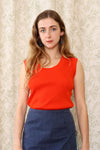 Tomato Red Ribbed Tank L