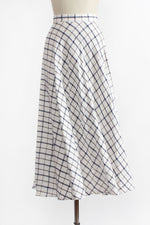Windowpane Rayon Skirt S/M
