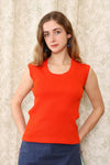 Tomato Red Ribbed Tank L