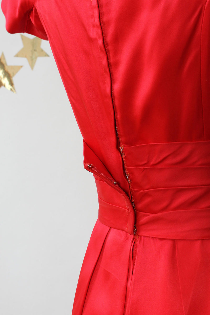 Gigi Young Ruby Satin Dress XS