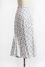 Windowpane Rayon Skirt S/M