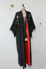 Golden Embroidered Silk Kimono