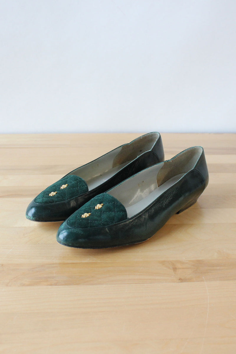 Pappagallo Quilted Leather Flats 8-8.5