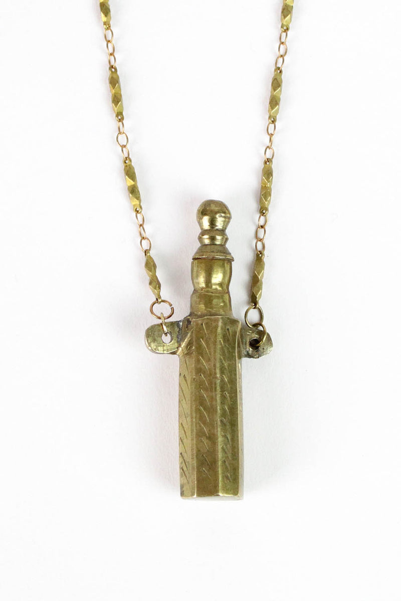 Etched Poison Bottle Necklace