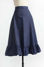 Dark Denim Bias Skirt M