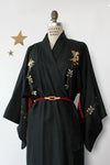 Golden Embroidered Silk Kimono