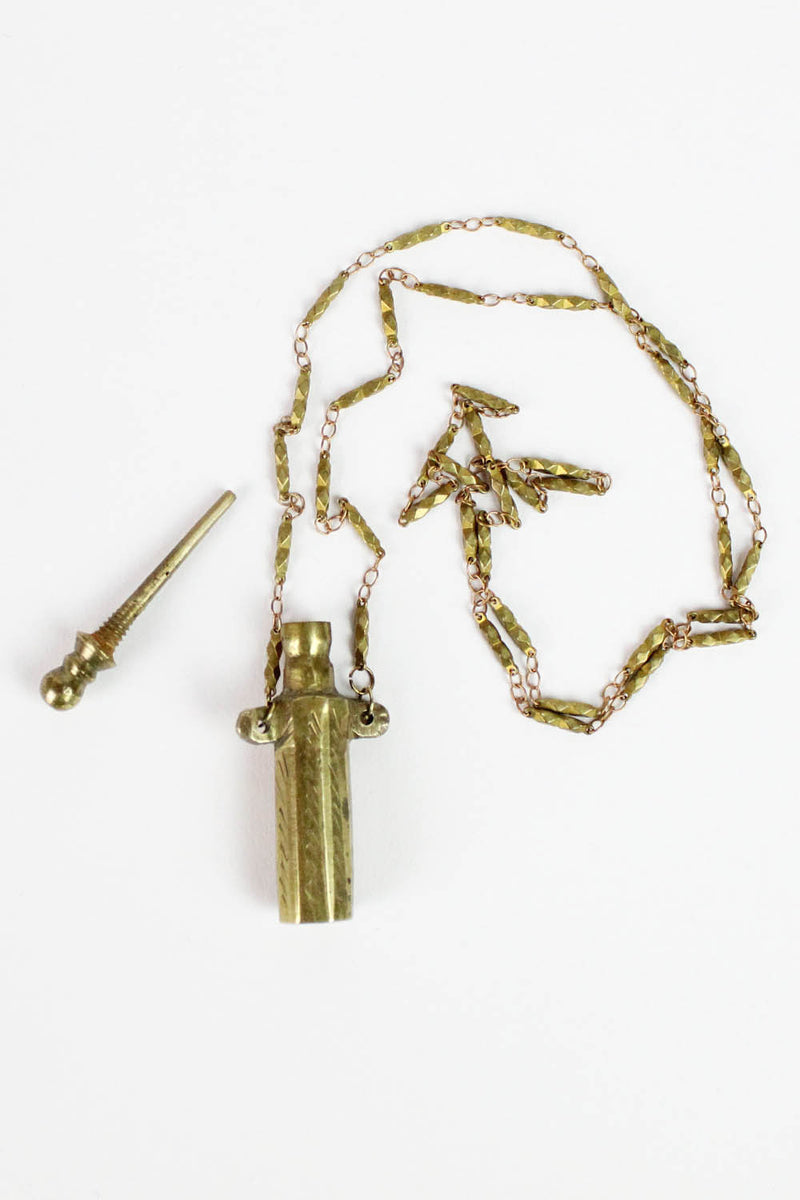 Etched Poison Bottle Necklace
