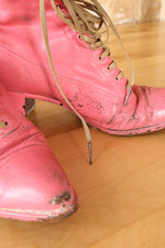 Edwardian Painted Leather Boots 6-6.5
