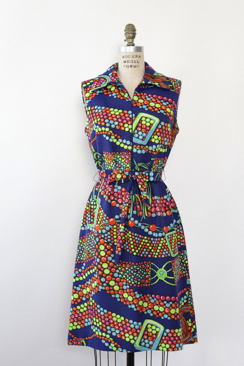 Royal Blue Novelty Belt Dress L