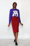 Geometric Motif Knit Skirt XS-M