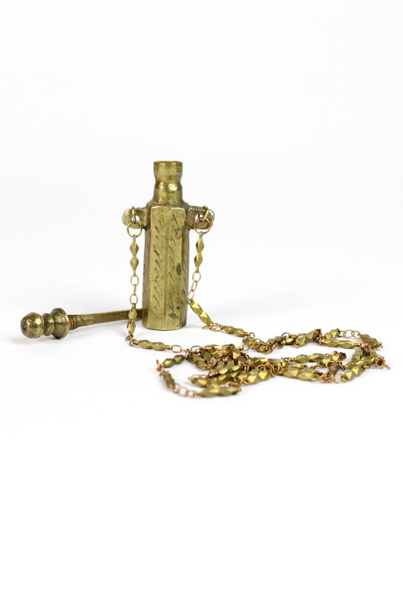 Etched Poison Bottle Necklace