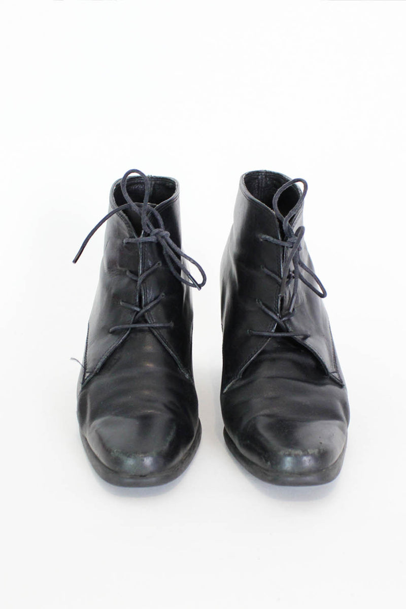 Lace Up Heeled Ankle Boots 7