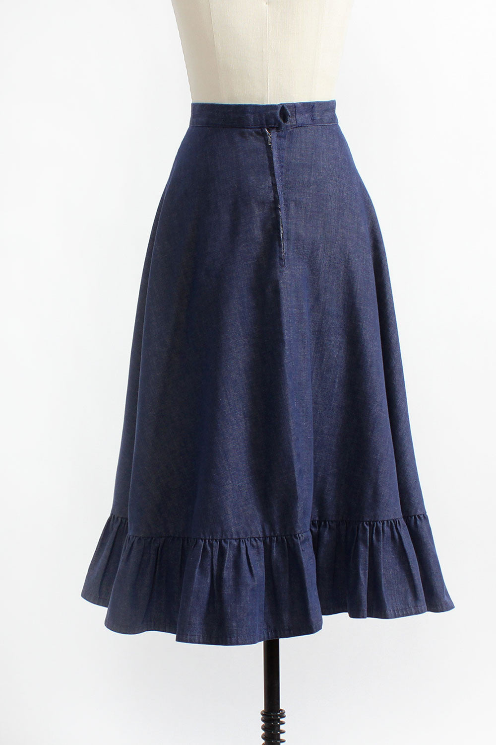 Dark Denim Bias Skirt M