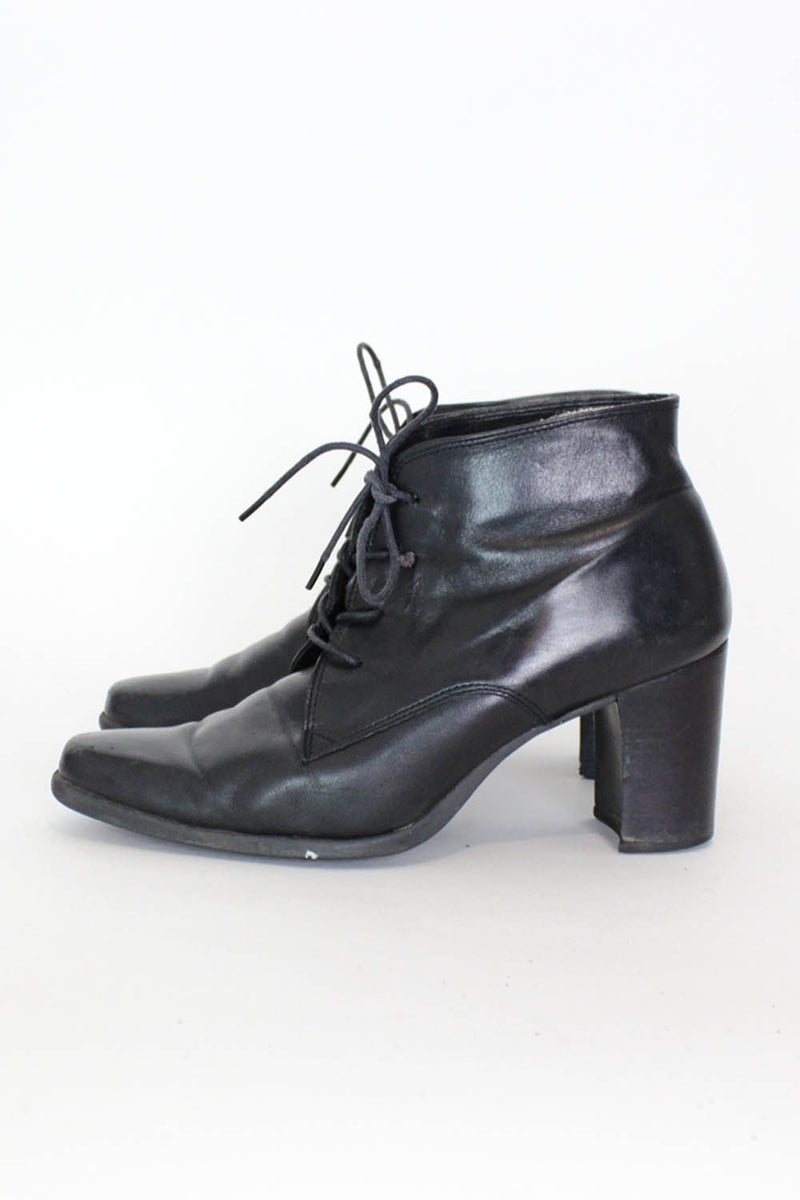 Lace Up Heeled Ankle Boots 7