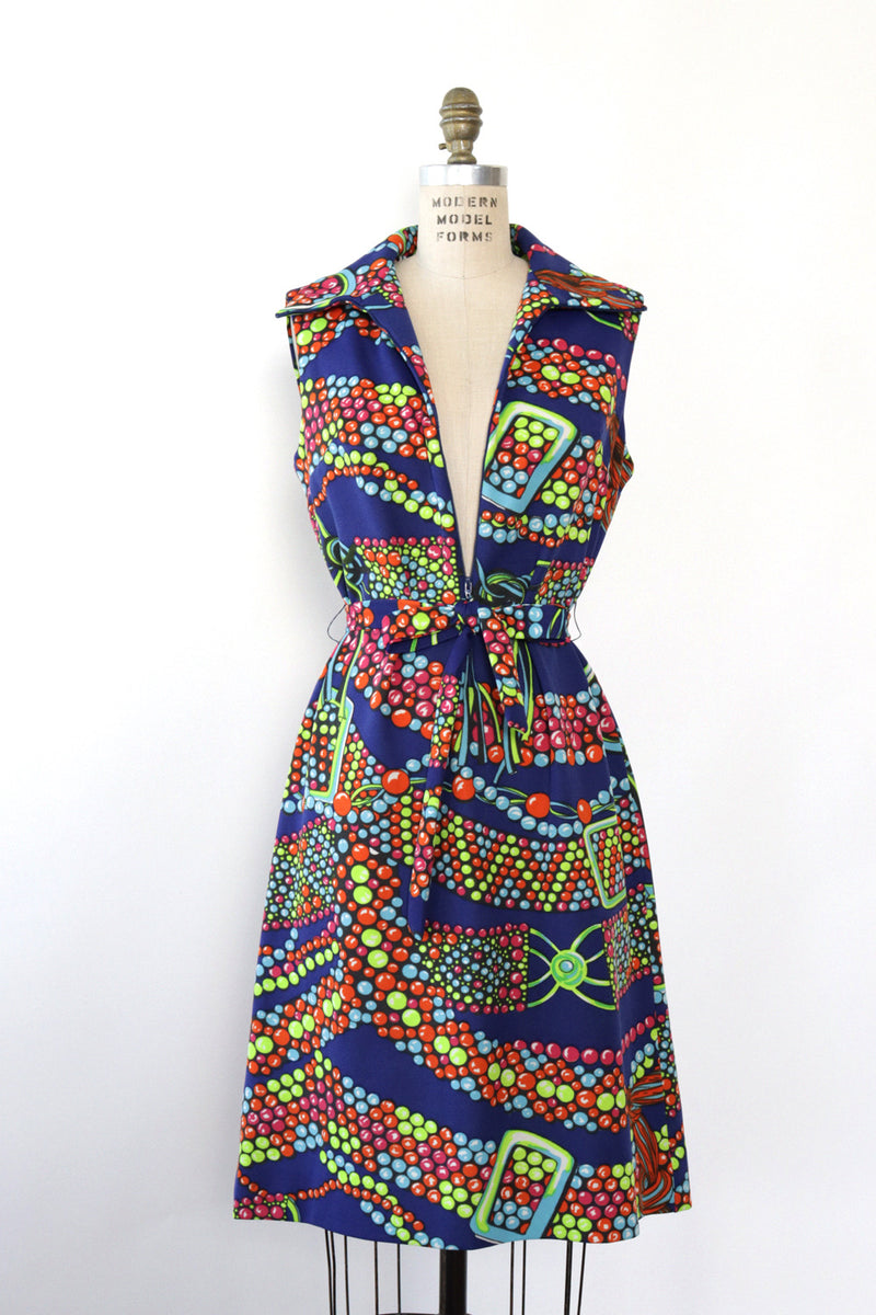 Royal Blue Novelty Belt Dress L