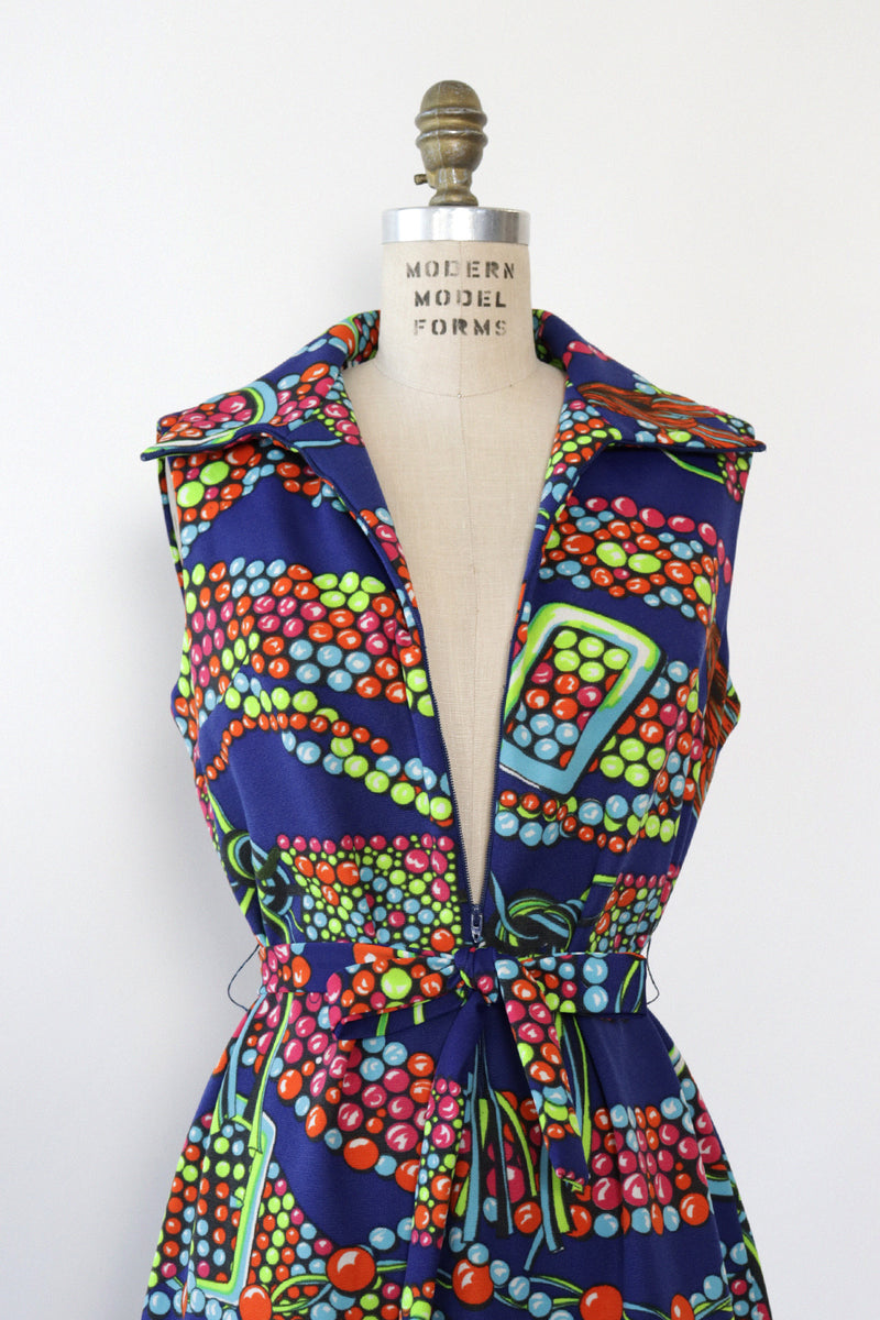 Royal Blue Novelty Belt Dress L