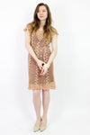 short sleeve crochet dress