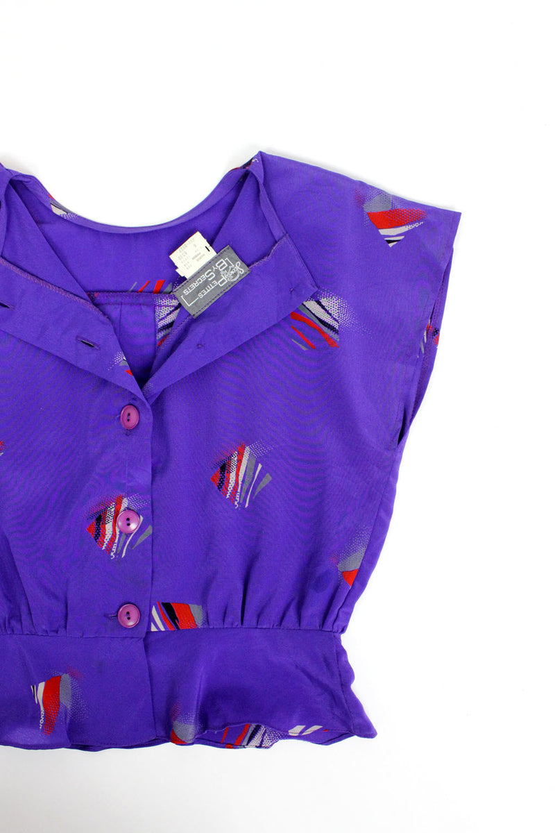 Abstract violet blouse S