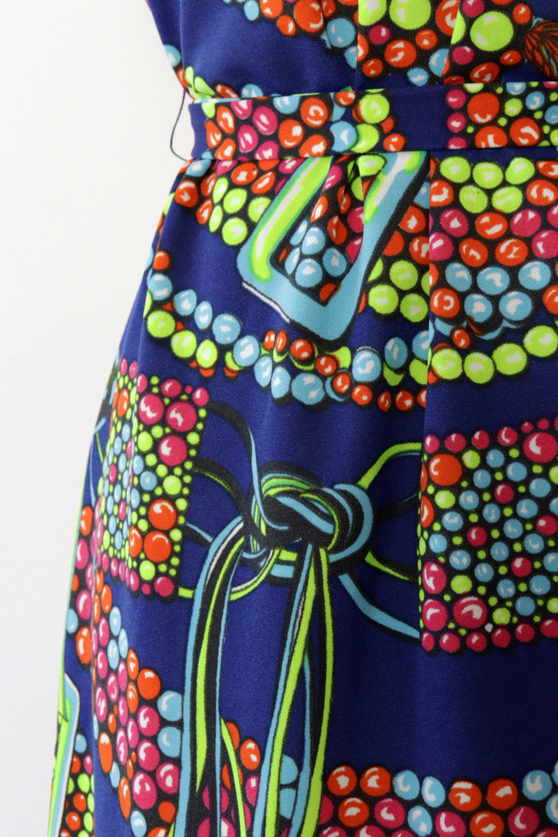 Royal Blue Novelty Belt Dress L