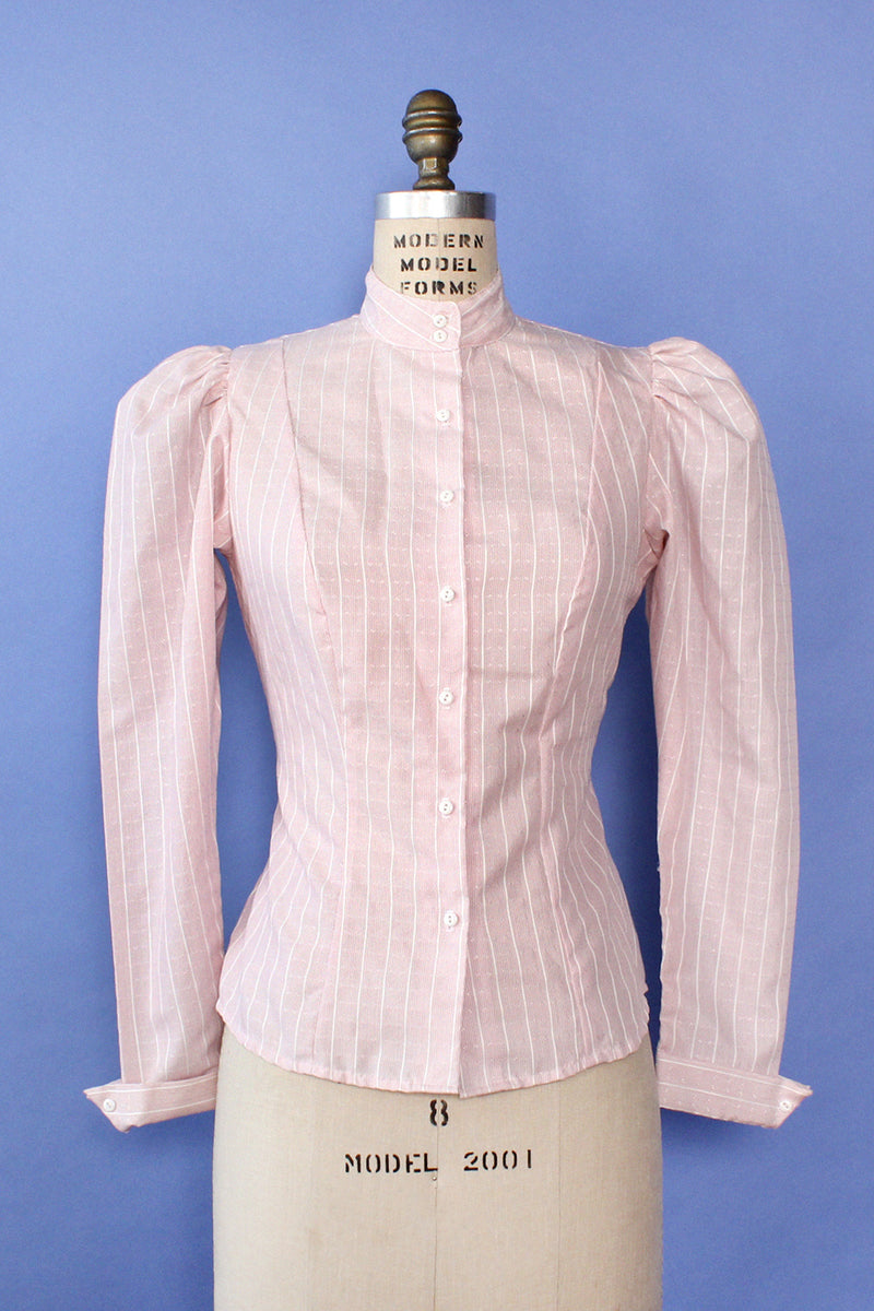 Puffed 70s Does Victorian Blouse XS/S