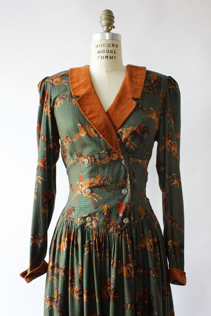 Hunting Novelty Print Dress M