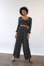 Moody Floral Palazzo Jumpsuit M/L