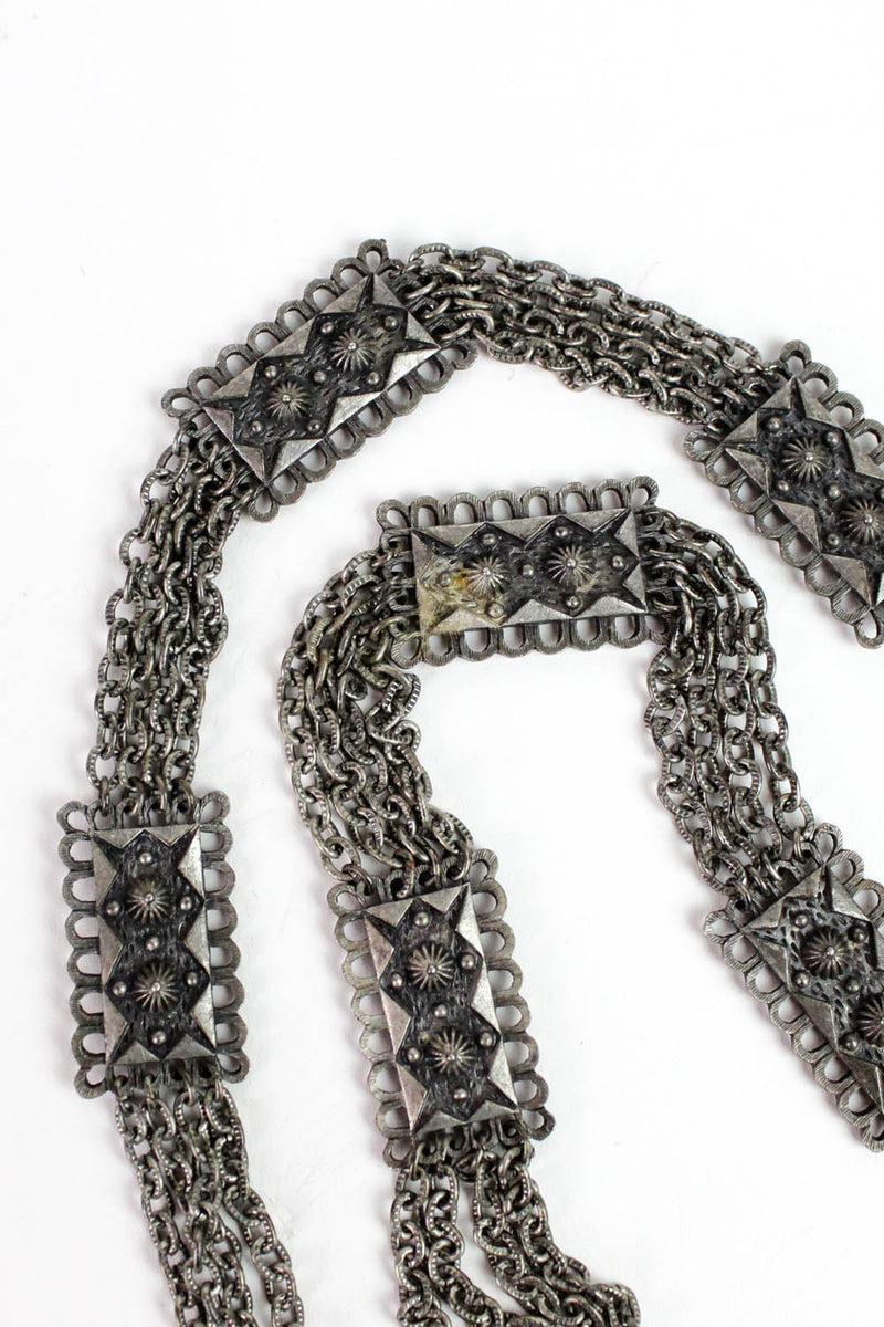 70s Pewter Viking Necklace