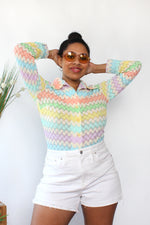 Marty Candy Knit Buttondown M