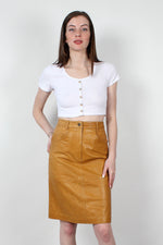 Peanut Leather Skirt S