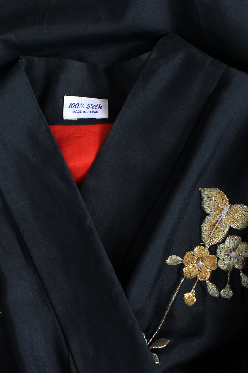 Golden Embroidered Silk Kimono